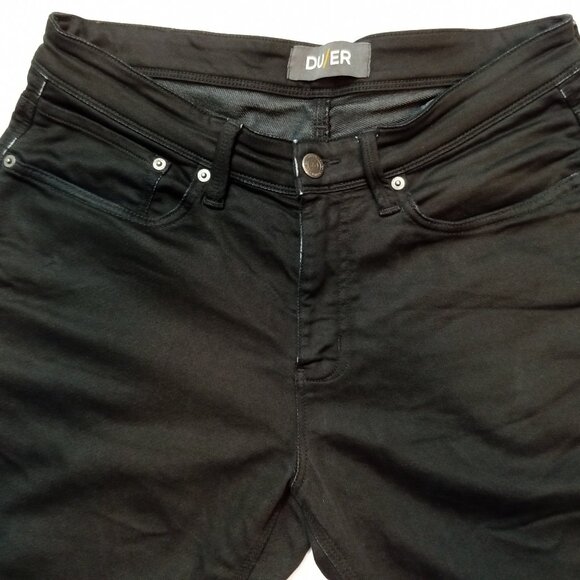DU/ER Pant Mens N2X Slim Fit Stretch Mid Rise Tapered Comfort Black 32x30(33x30) - Picture 4 of 15